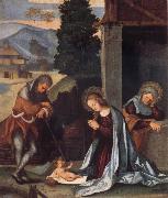 Lodovico Mazzolino The Nativity oil painting on canvas
